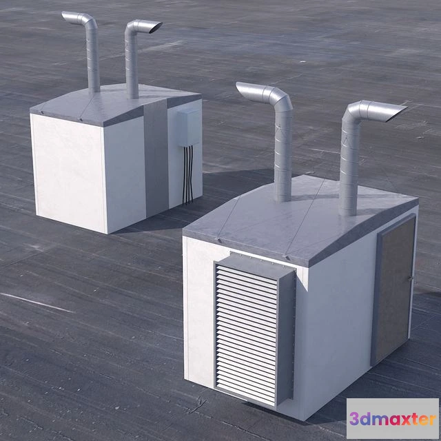 1555957 - Technical room for roofing houses 04 3D Max