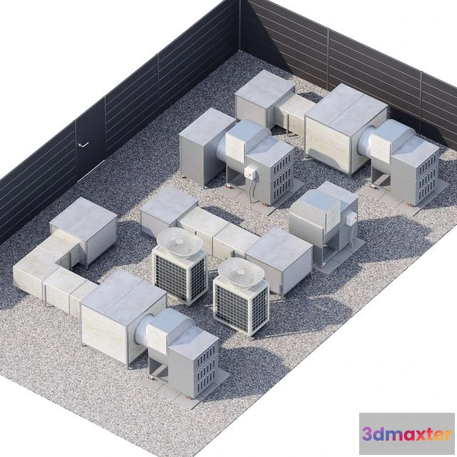 1558825 - HVAC Roof Techologies Rooftop Technologies 3D Max