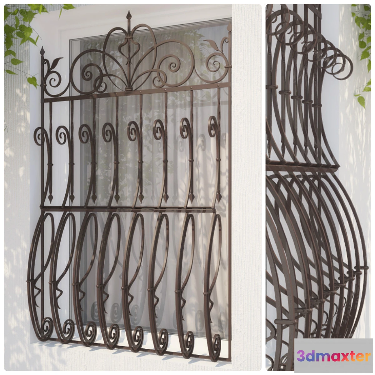 652909 - Wrought iron window grille customized