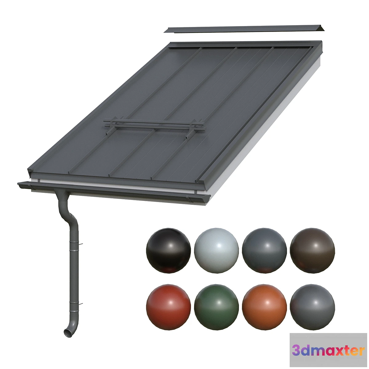 739959 - Folded roof RUUKKI Classic and gutter system - No.2