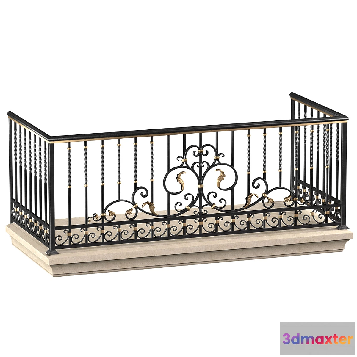776863 - Classic balcony with wrought iron railing.Modern balcony Forged Fence - No.2