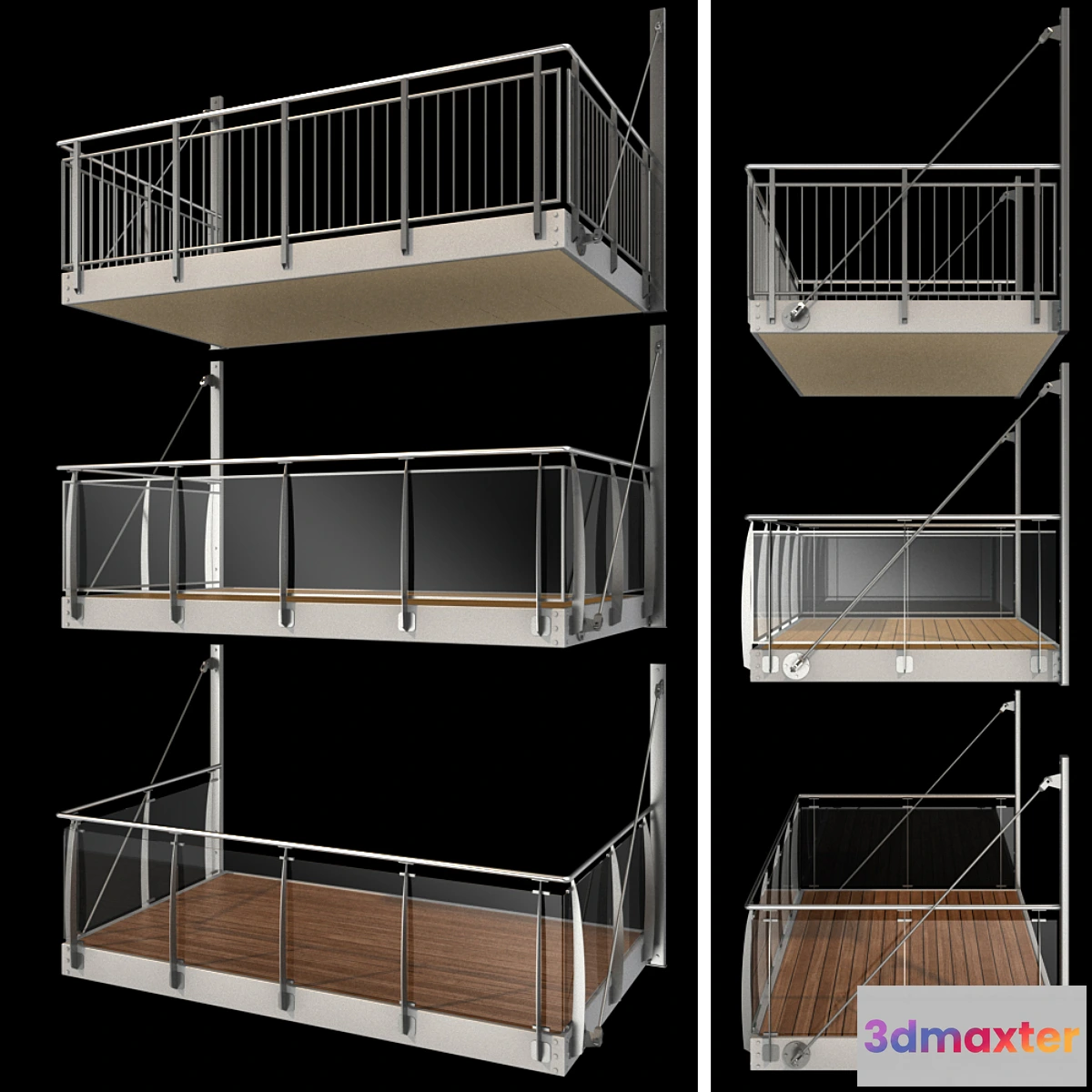 777397 - Metal balcony (3 types of console balconies)