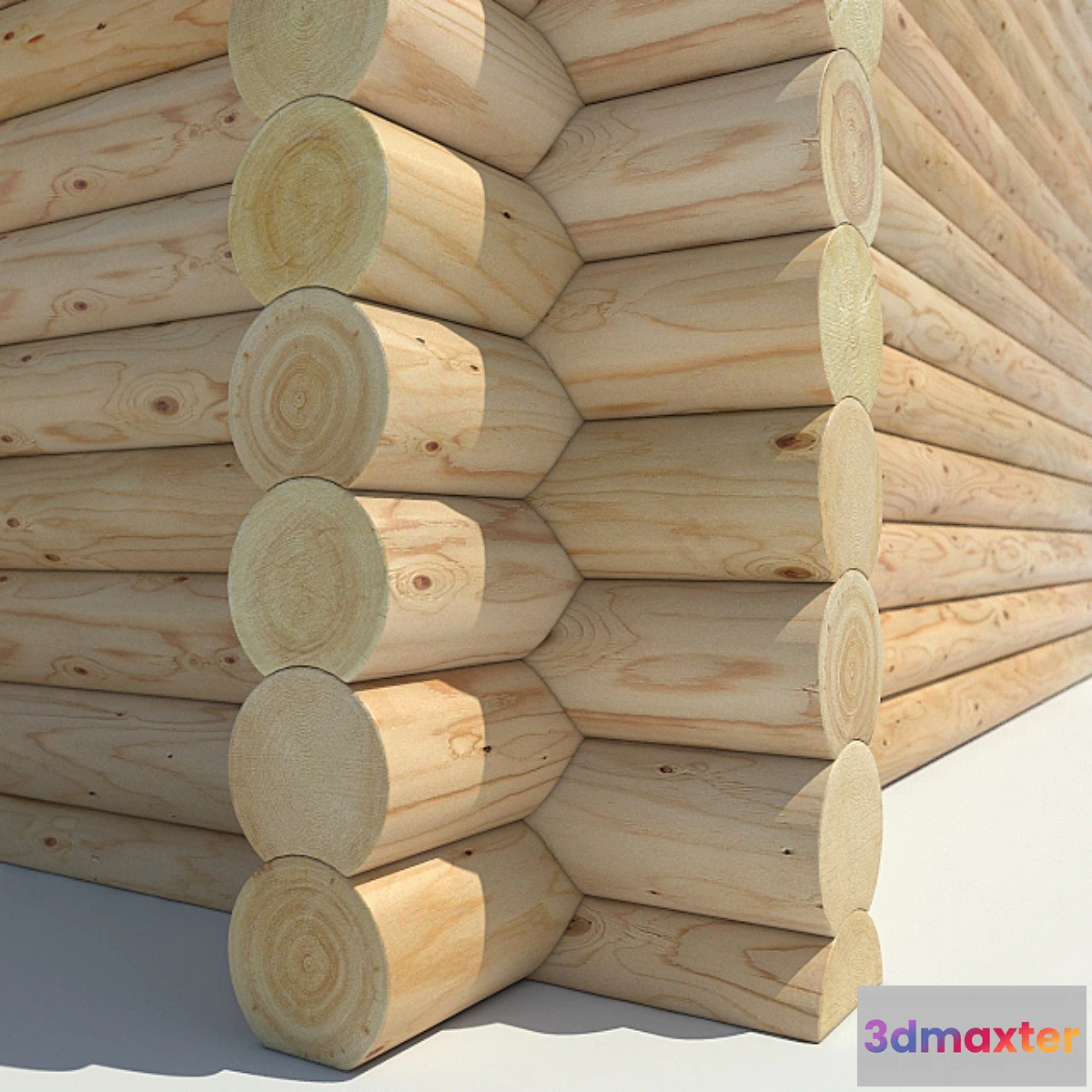 802542 - Log cabin of round logs