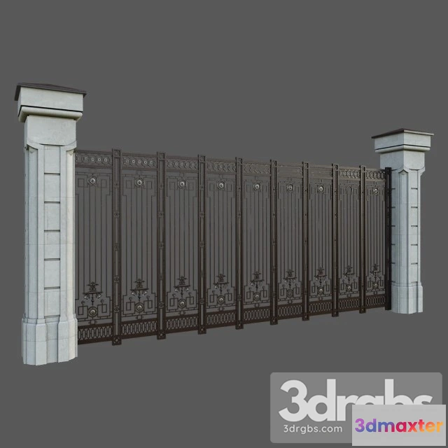 906402 - Classic Iron Fence