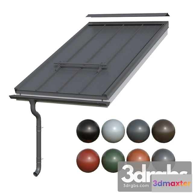 906460 - Folded roof ruukki classic and gutter system