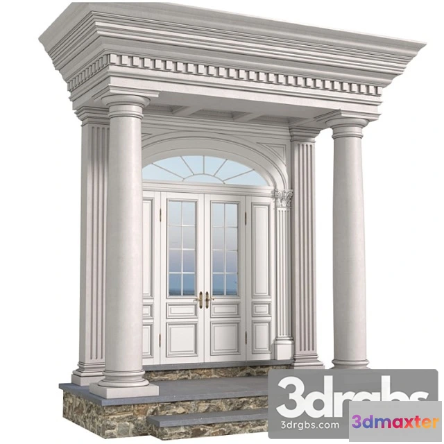 906592 - Porch With Columns Entrance Group 2