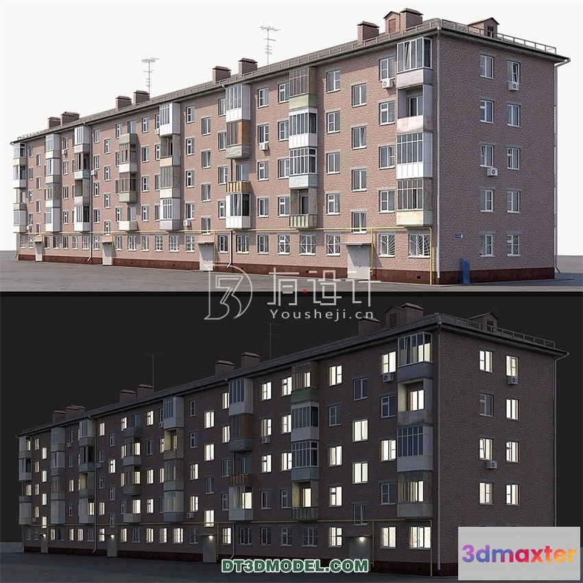 1219598 - Architecture - Building - Khrushchev Red Brick