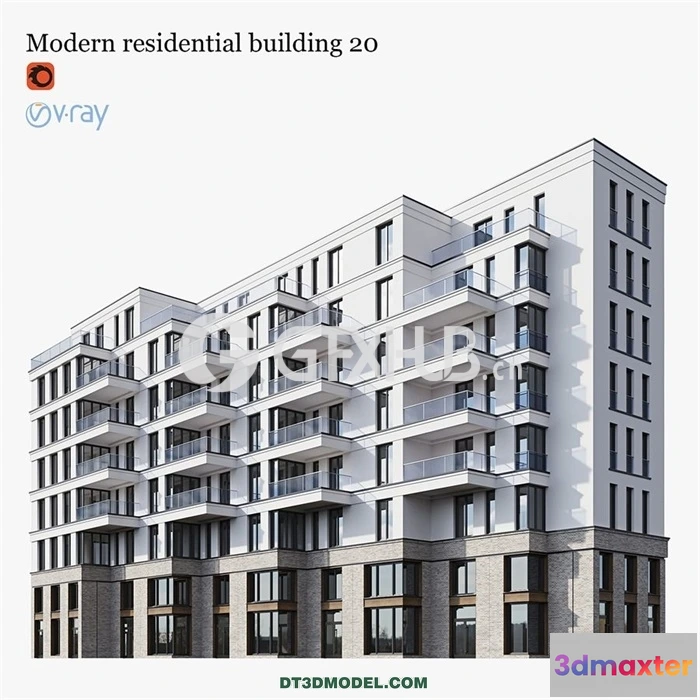 1219728 - Architecture - Building - residential building 20 40 8 storey 41