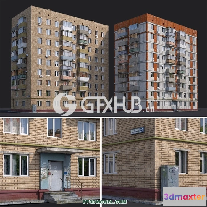 1219740 - Architecture - Building - Residential houses Moscow Azov street 21 and Chongarsky boulevard 30