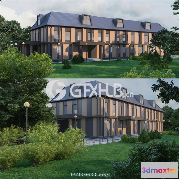 1219774 - Architecture - Building - Two-story municipal building