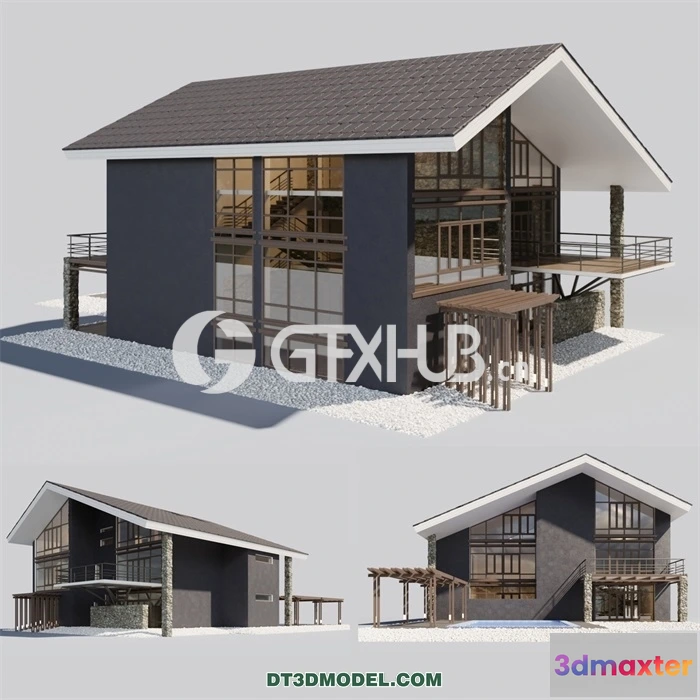 1219780 - Architecture - Building - Villa with pool