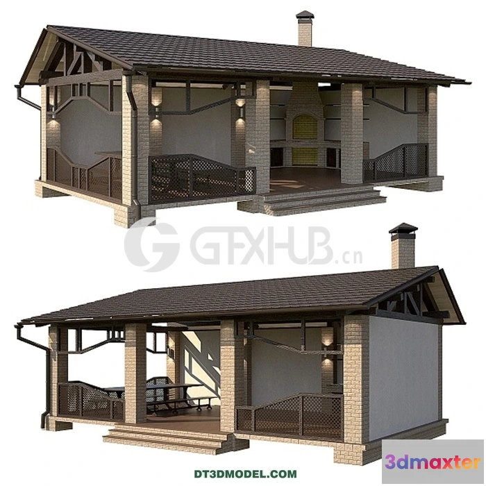 1261274 - Architecture - Building - Arbor with summer kitchen