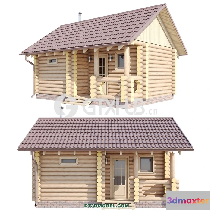 1261292 - Architecture - Building - Bath from a log 4 5x6m