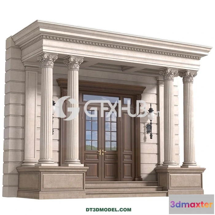 1261320 - Architecture - Building - Column Porch Entrance to the house Classic Porch