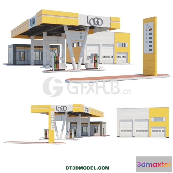1261376 - Architecture - Building - Gas station with SRT