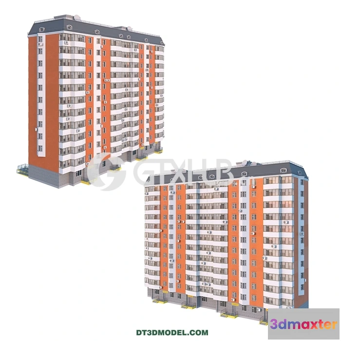 1261524 - Architecture - Building - P44T 2 sections 12 floors
