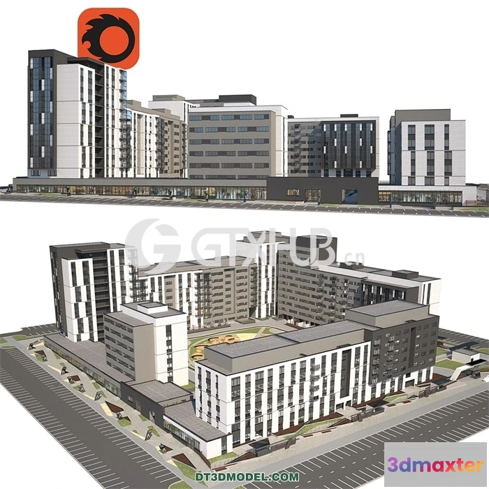 1261528 - Architecture - Building - Quarterly building  multi-apartment house 3