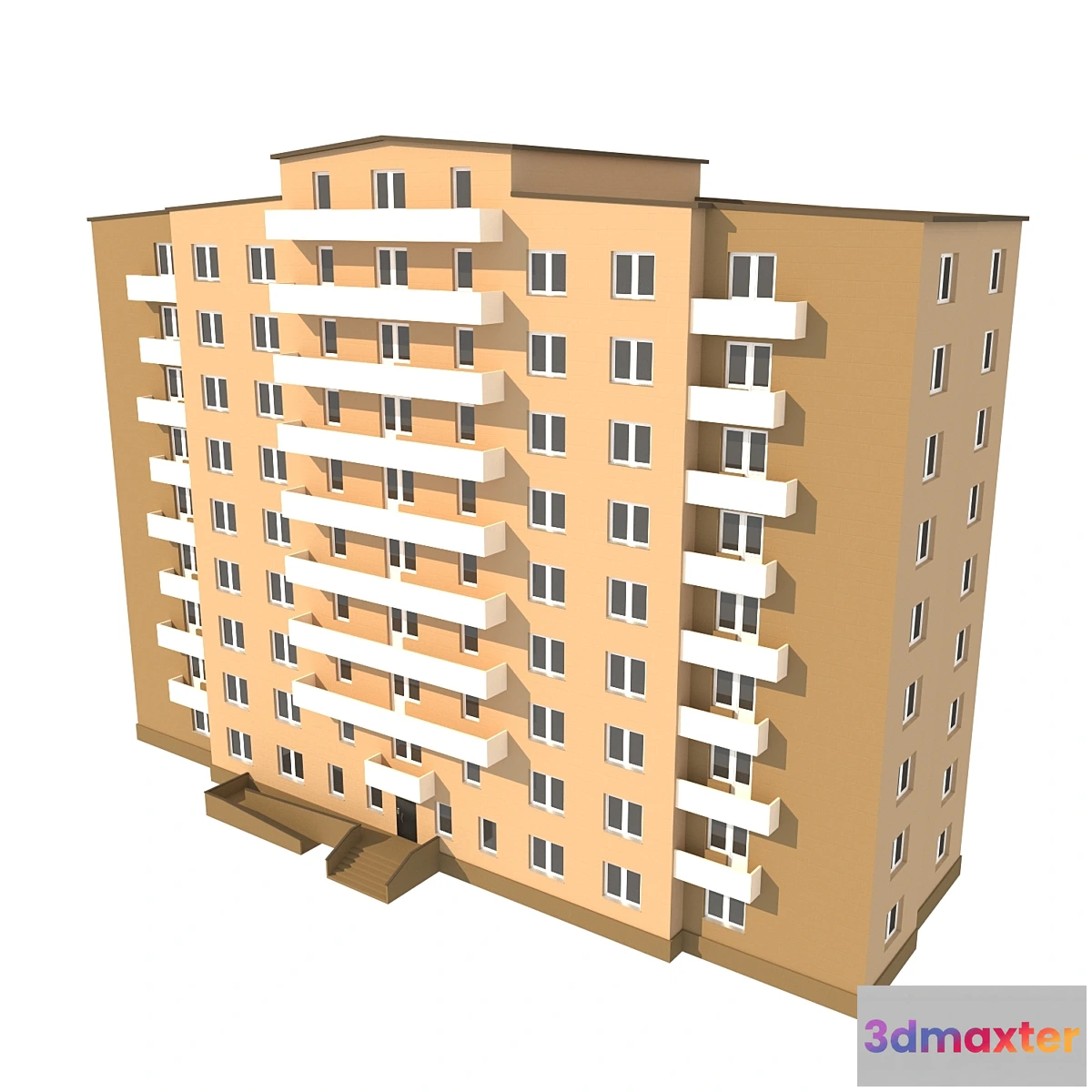 1286614 - Multi-storey residential building 3D Max