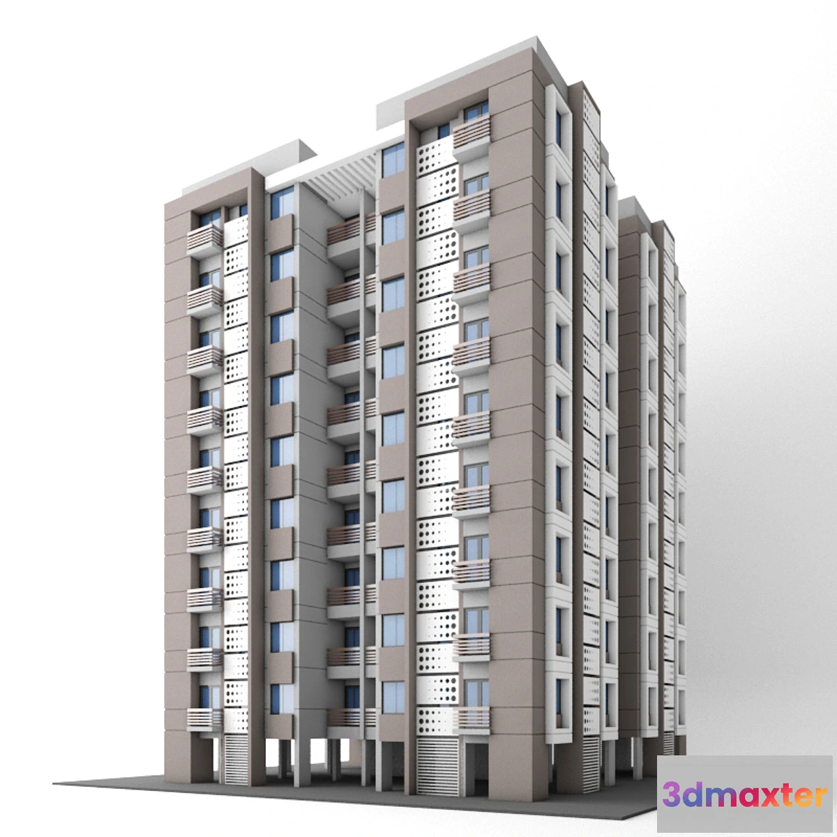 1308714 - appartment highrise indian - No.2 3D Max