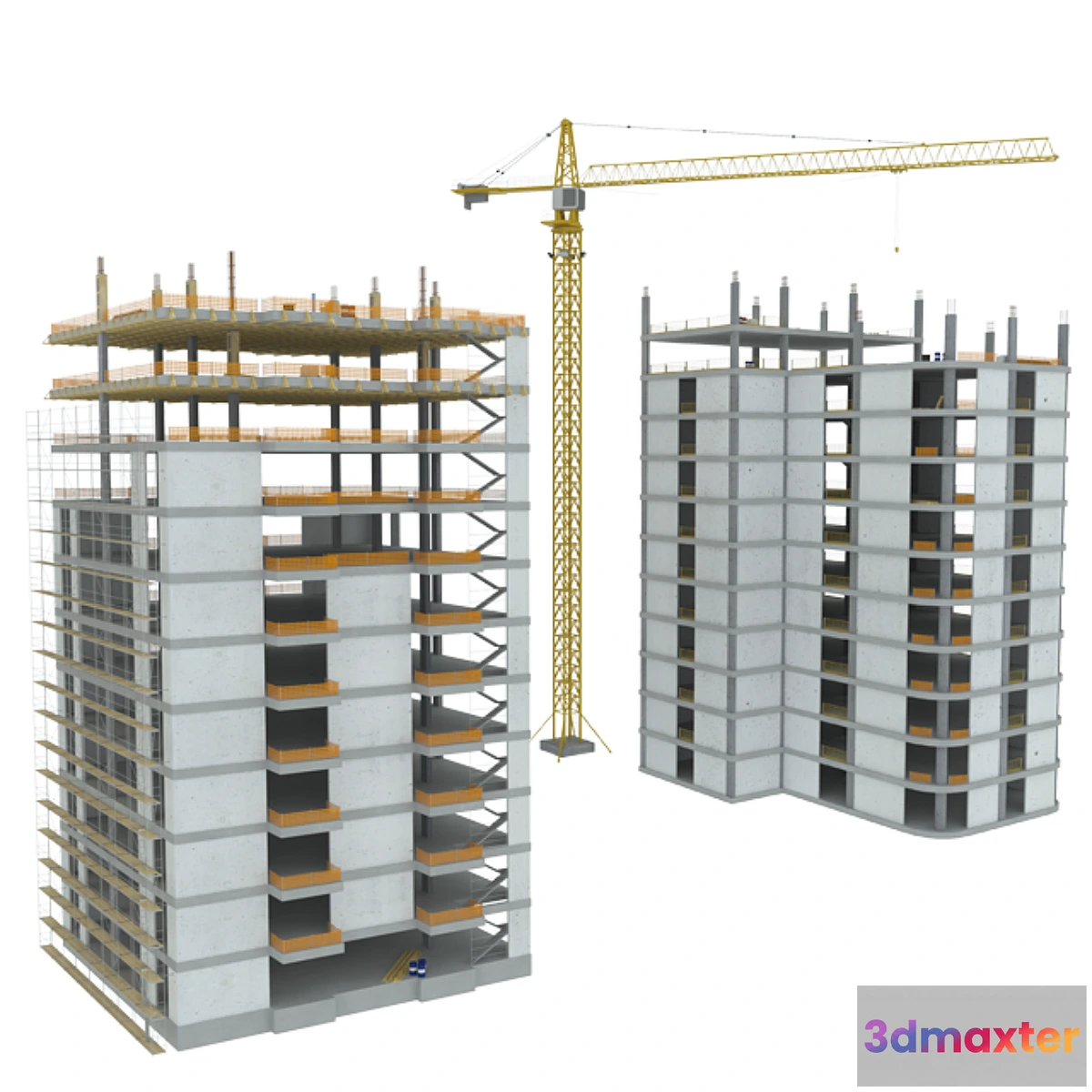 1323949 - Construction Buildings - Crane 3D Max