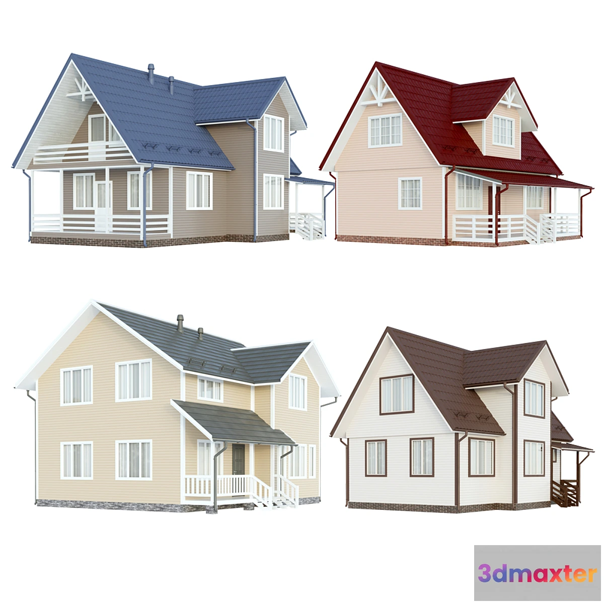 1328839 - Country houses. 4 3D Max