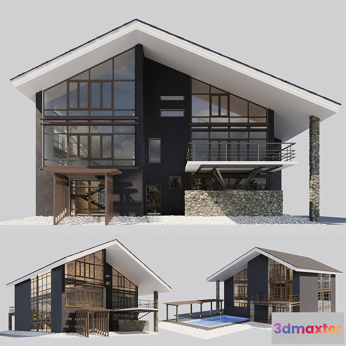 1329260 - Villa with pool. 3D Max