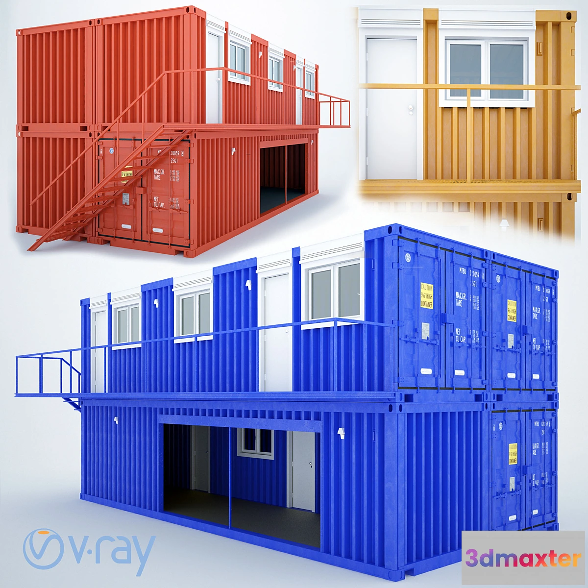 1332035 - Shipping Container Homes - No.2 3D Max