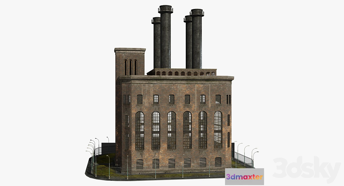 1340139 - Big old factory 3D Max