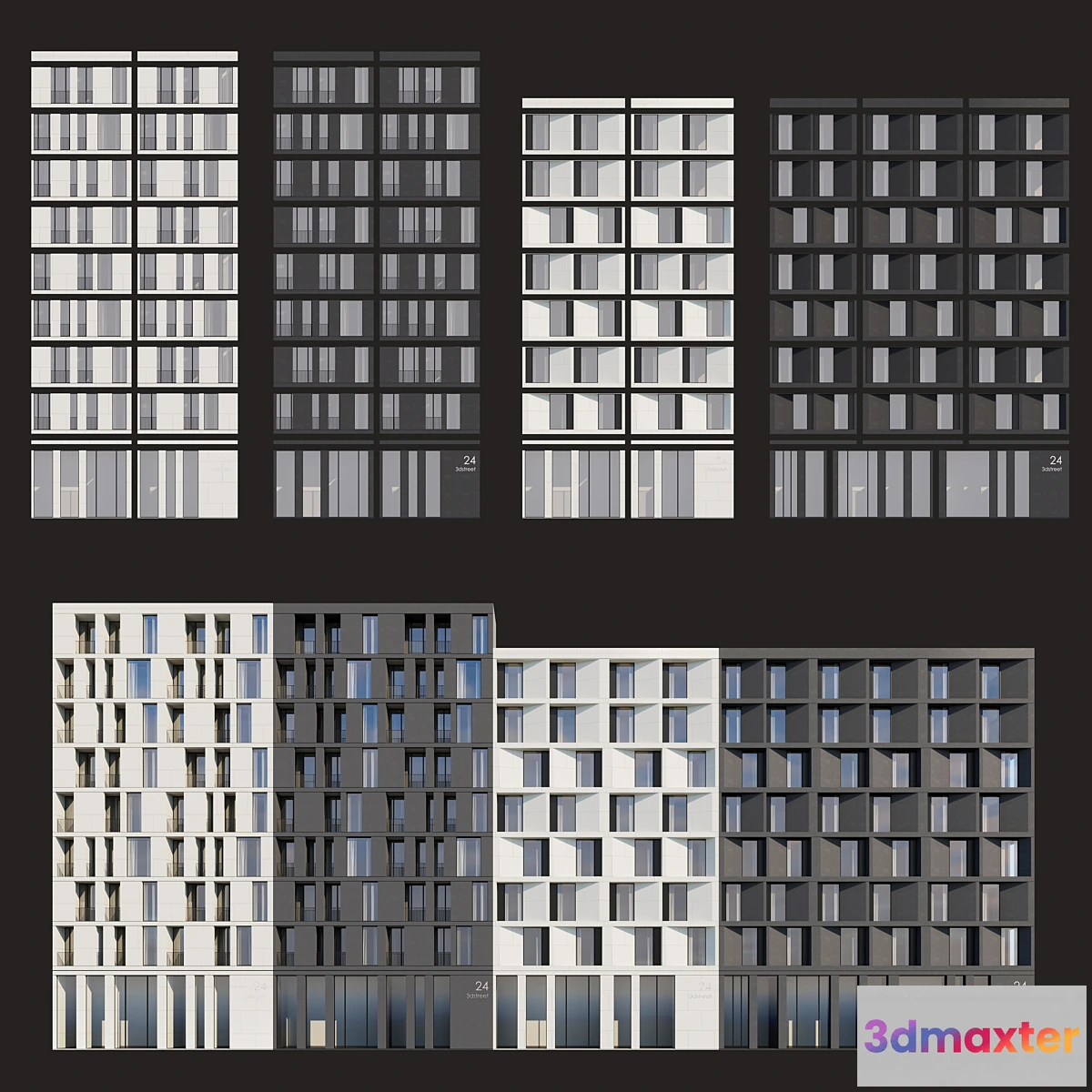 1342611 - Architectural facades 3D Max