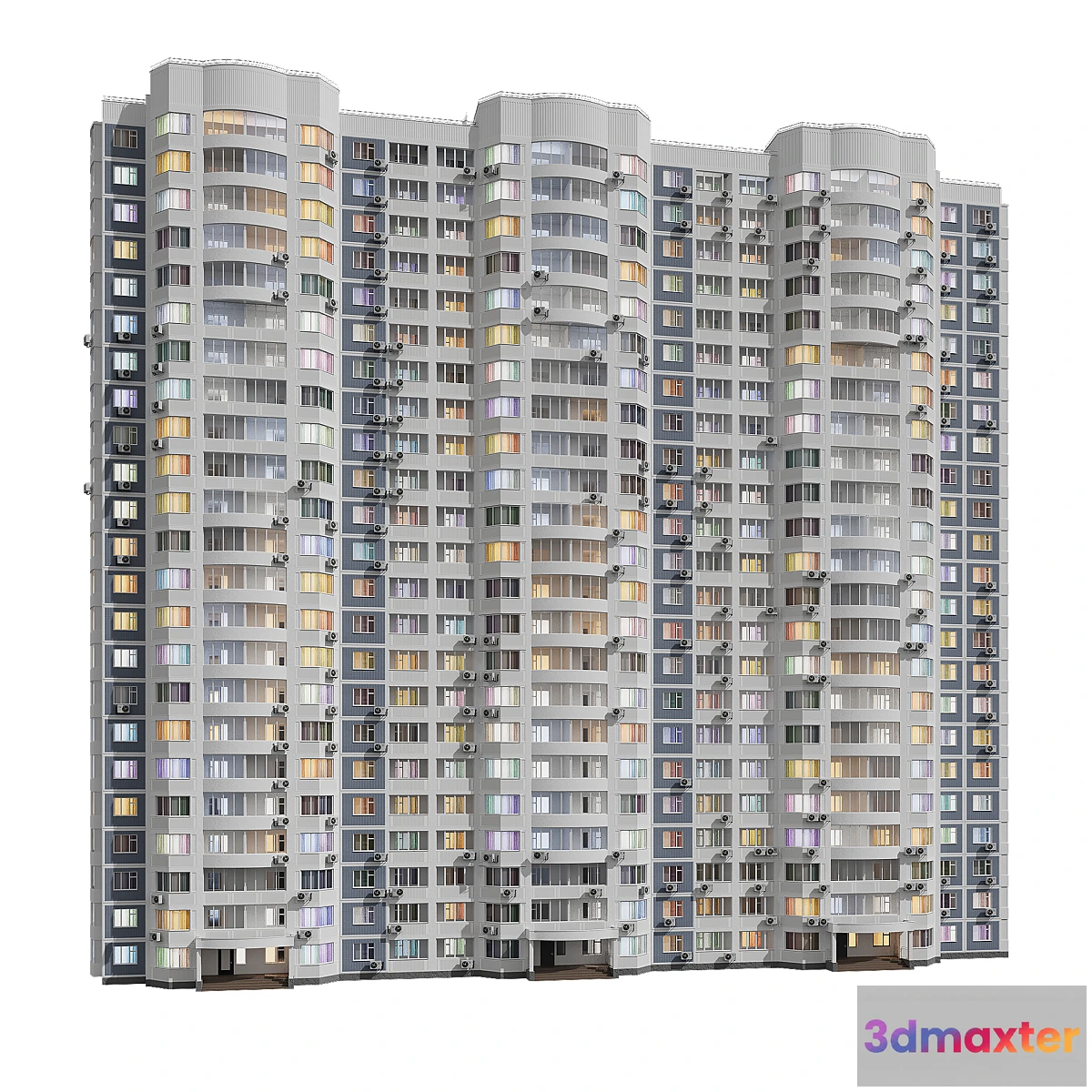 1352202 - Kope M Parus 3 sections 23 floors 3D Max