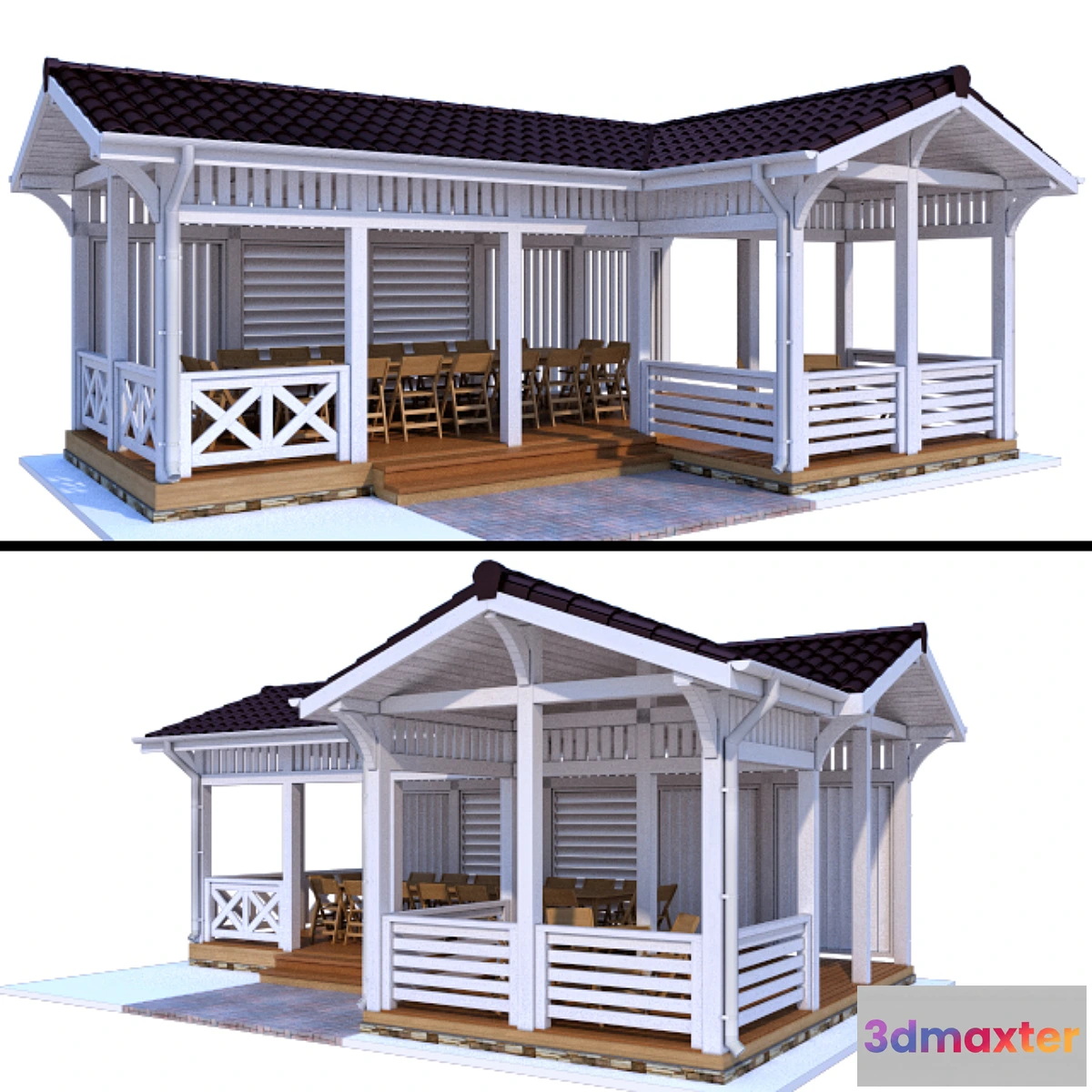 1353080 - Arbor in a modern style 3D Max