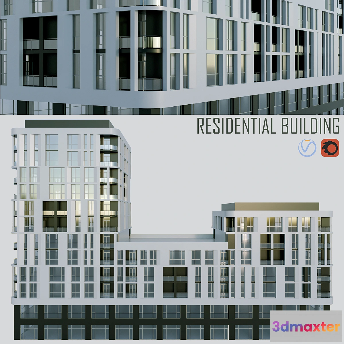 1356821 - Residential building 3D Max