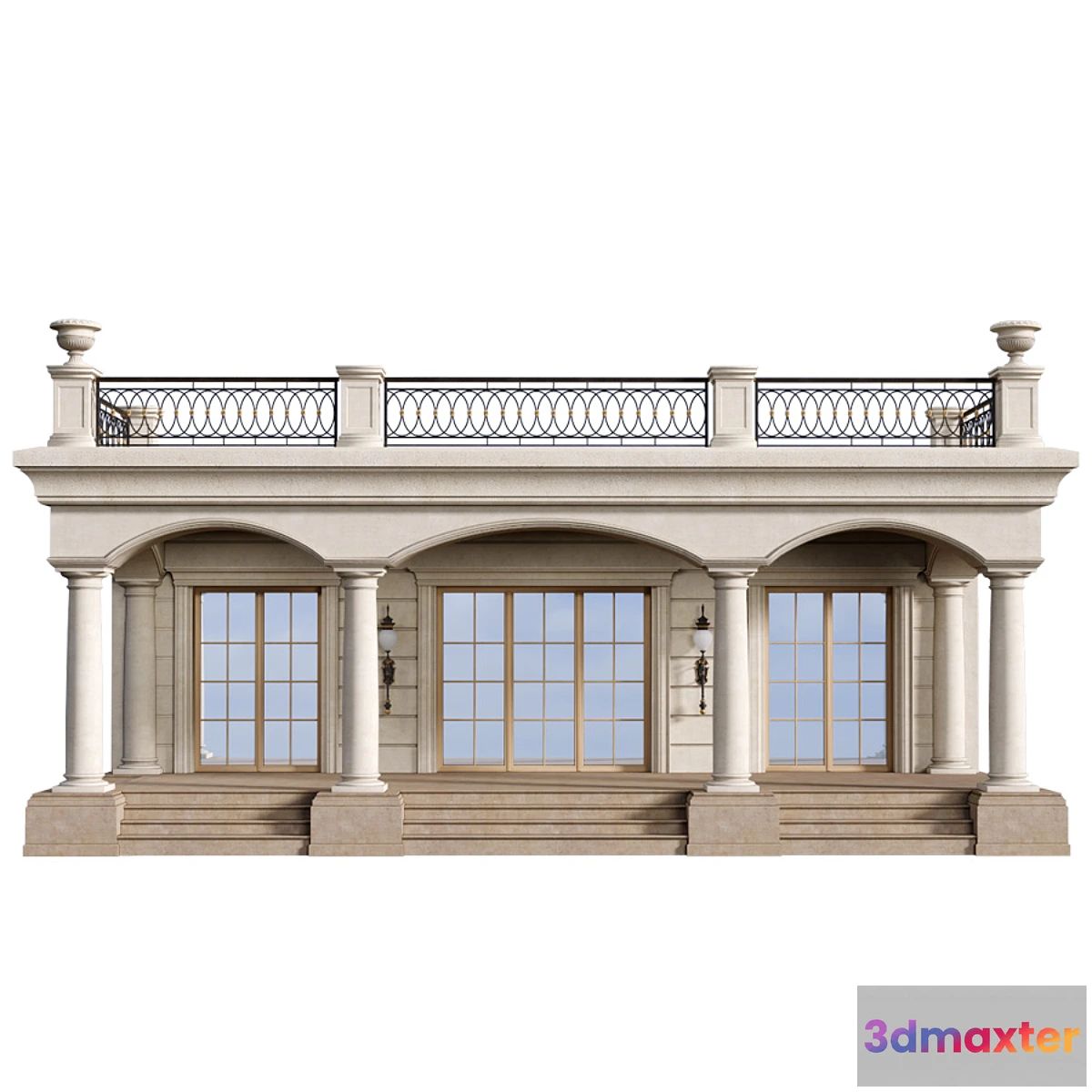 1357195 - Entrance to the house Porch 3D Max