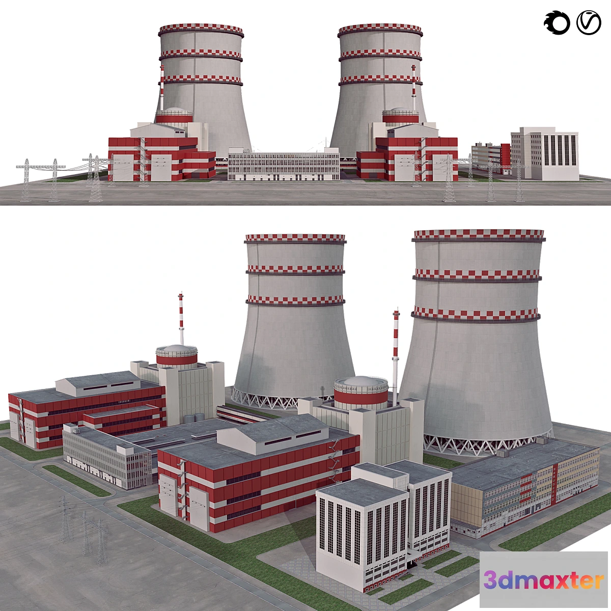 1395586 - nuclear power plant nuclear power plant 3D Max