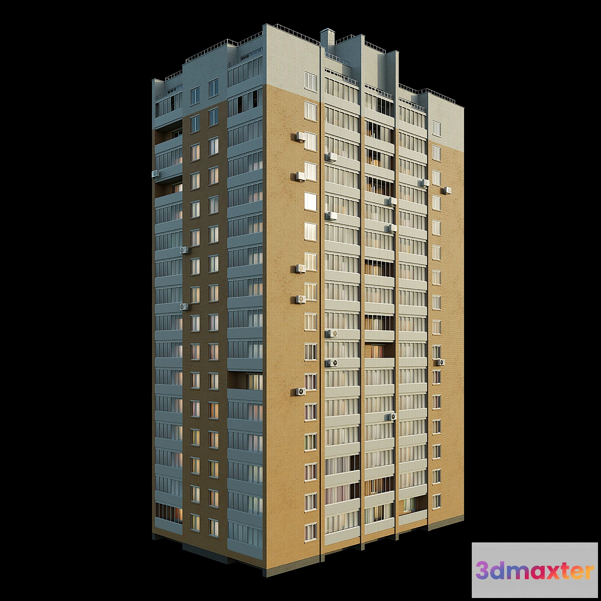 1396356 - Vulykha Tower (II-67) 16 floors 3D Max