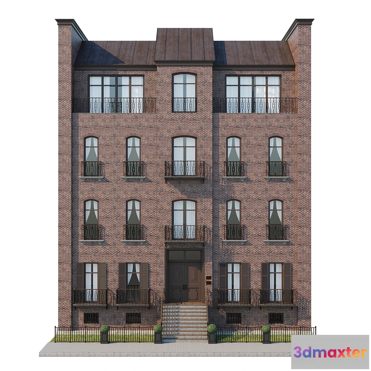 1407242 - The facade of an English building 3D Max