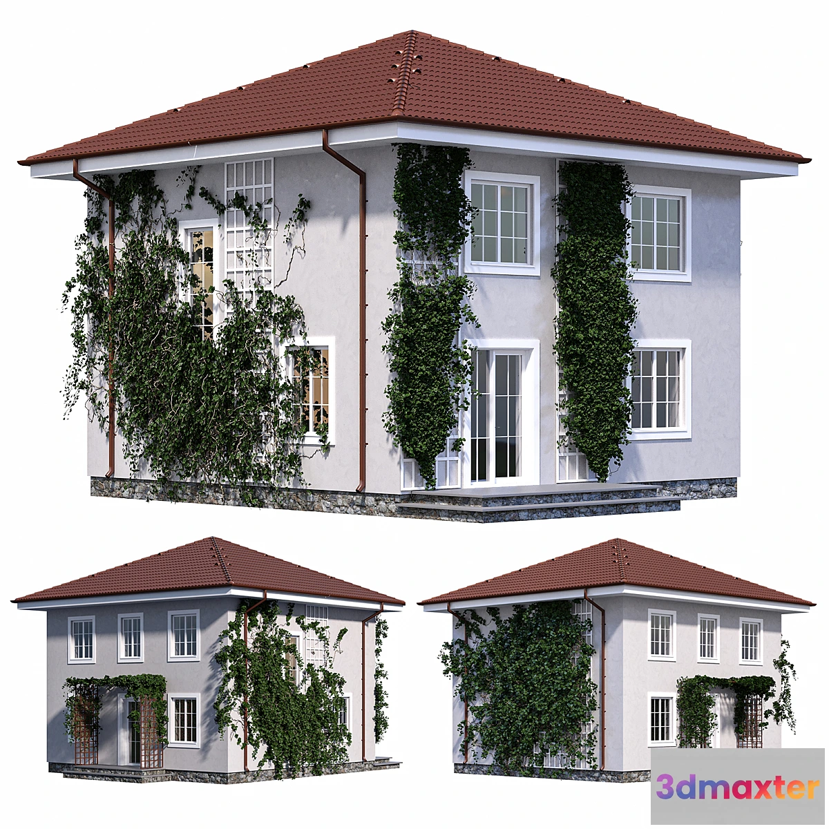 1419486 - Two-storey house with ivy 3D Max