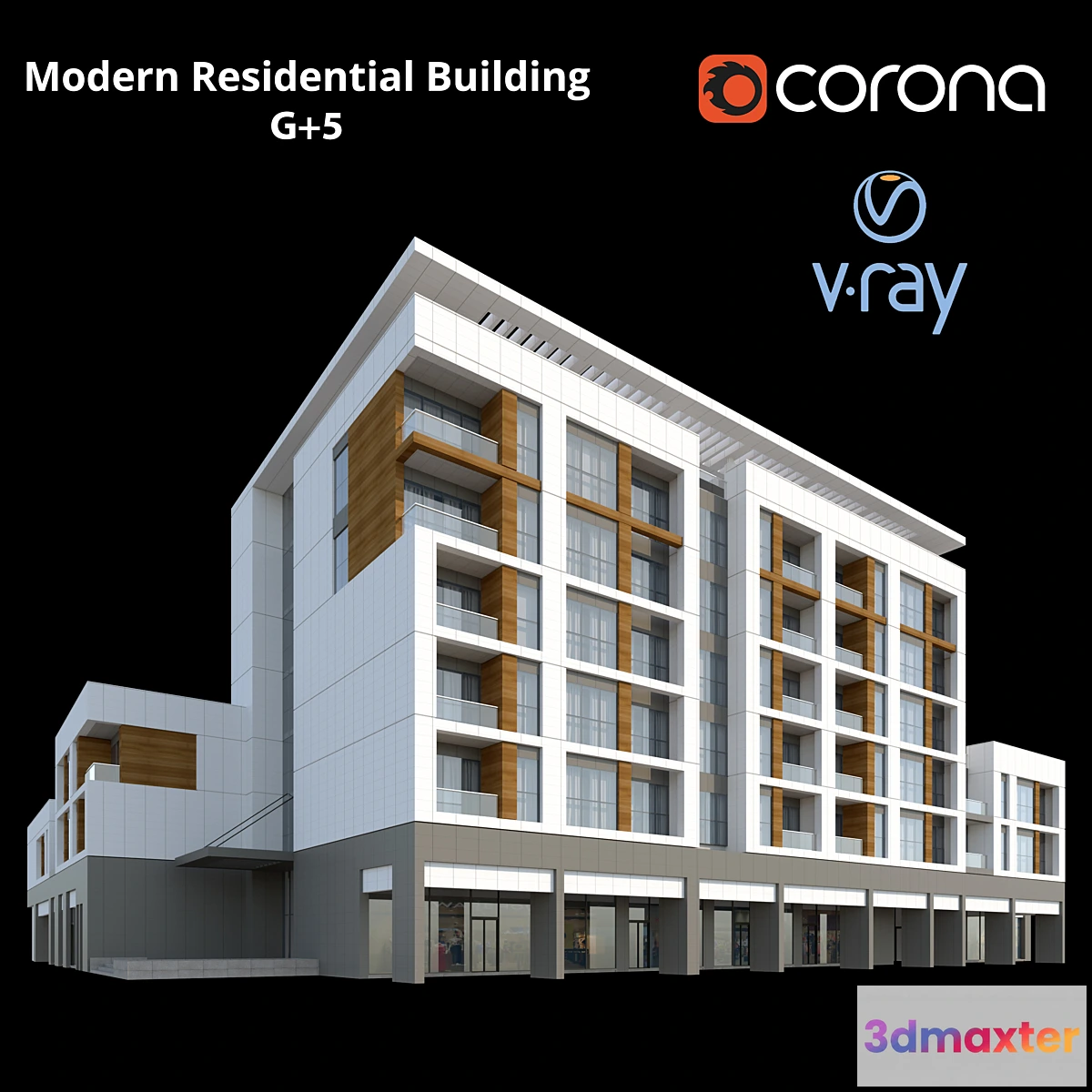 1428302 - Modern Residential Building G + 5 3D Max