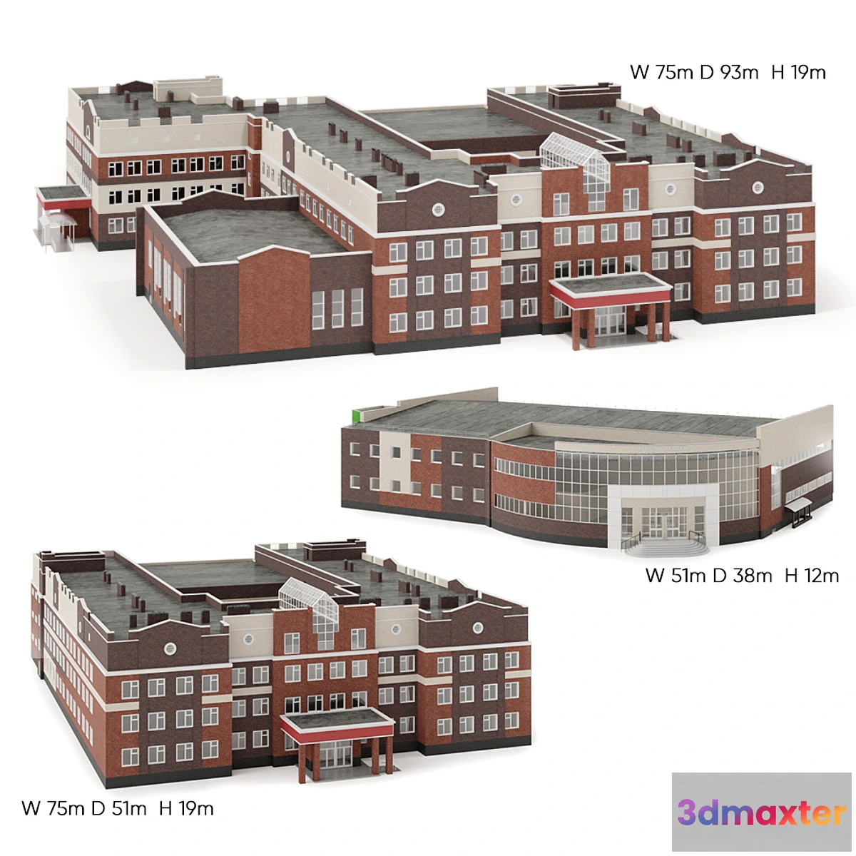 1431806 - SCHOOL WITH A SWIMMING POOL 3D Max