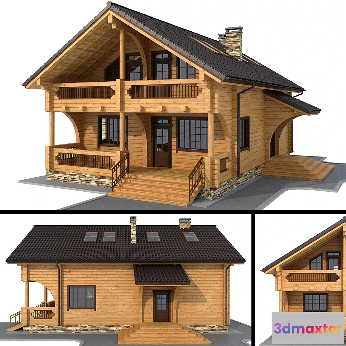 1454004 - House of glued beams 3D Max