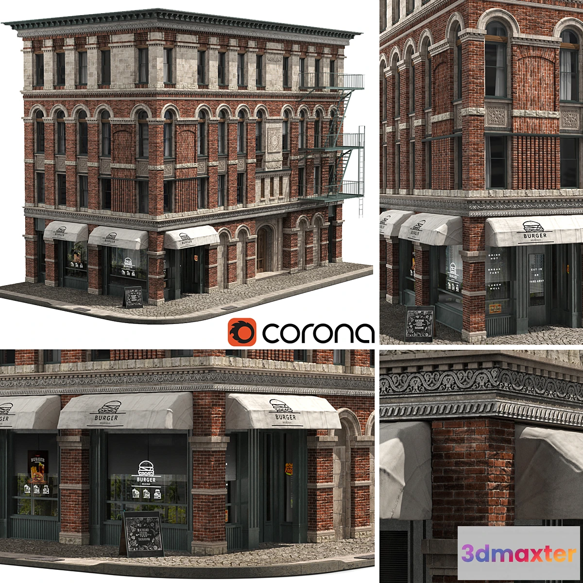 1463128 - brick building2 3D Max