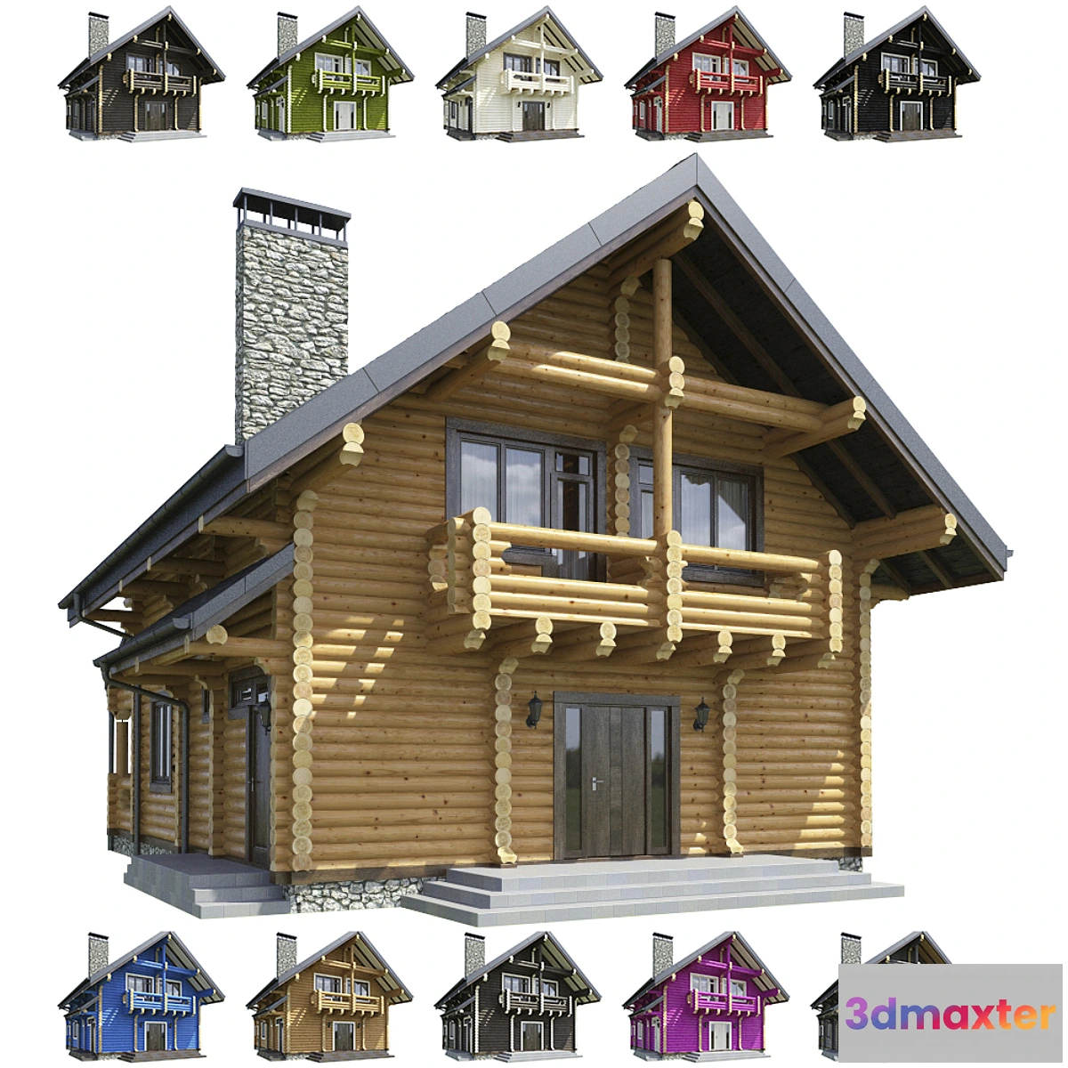 1466074 - House made of timber H-2 3D Max