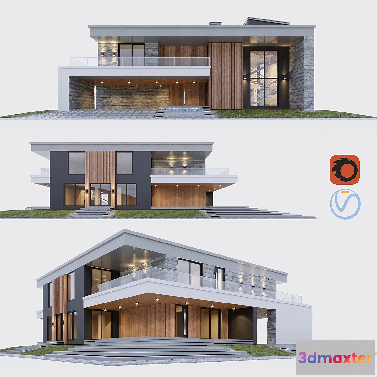 1467834 - Modern villa 3D Max