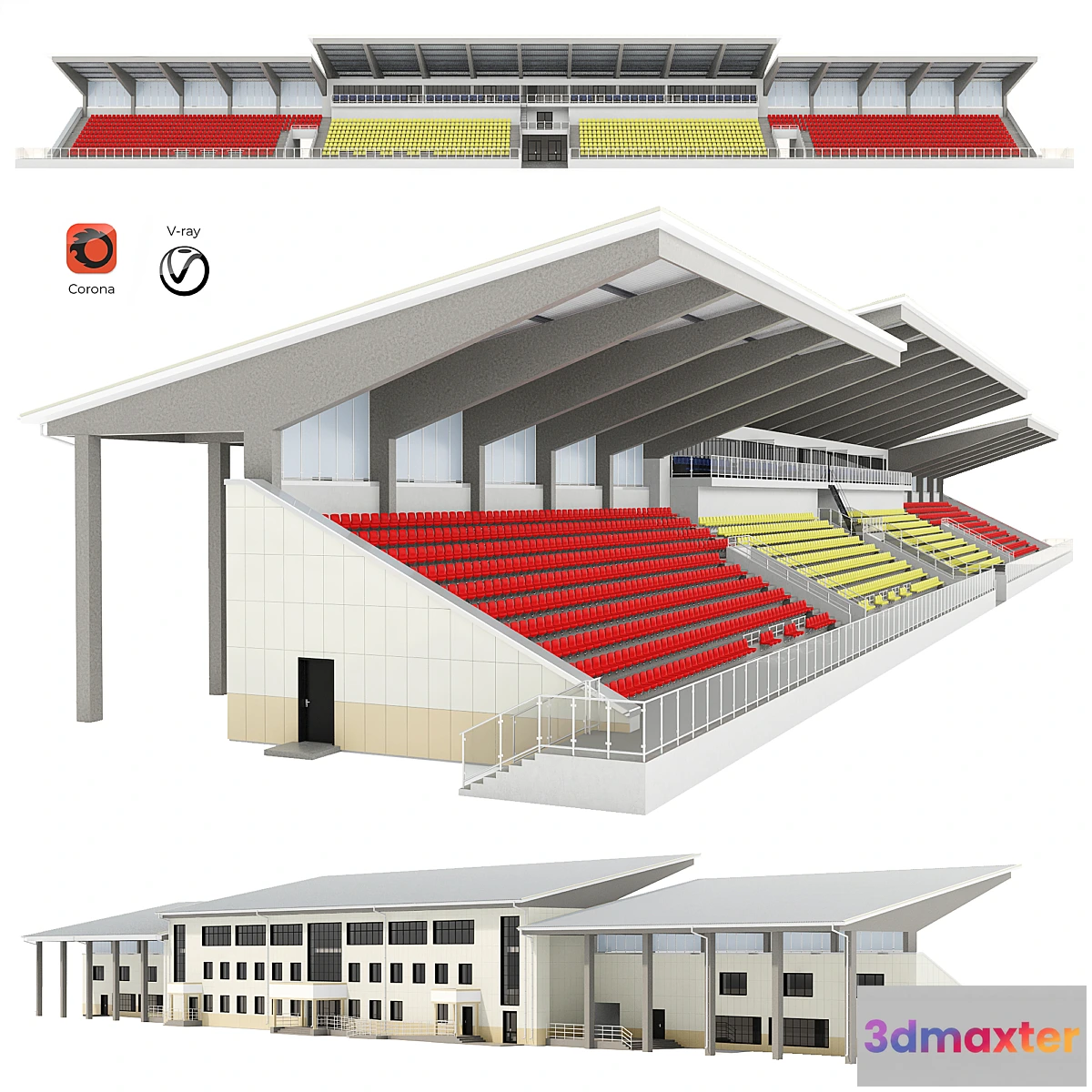 1469048 - Sports tribune for spectators 3D Max