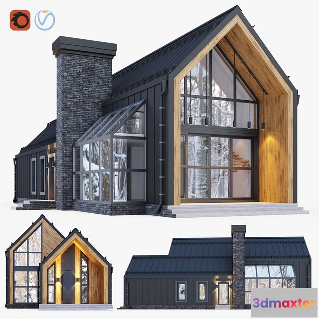 1540381 - Barnhouse with stained glass windows 3D Max