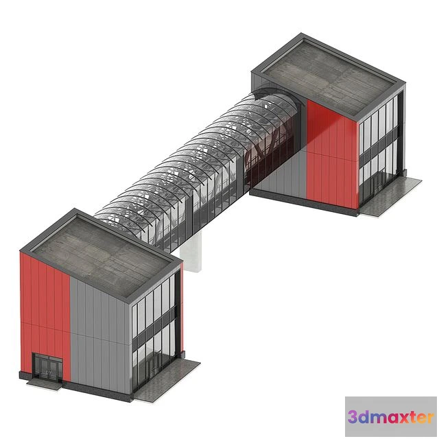 1541851 - Elevated pedestrian crossing 3D Max