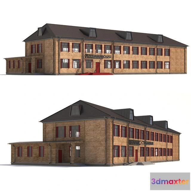1542413 - Brick Municipal Building 3D Max