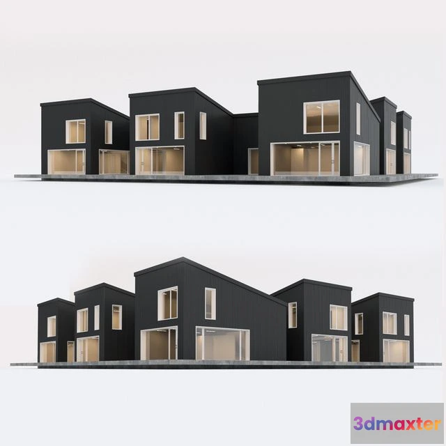 1549645 - Two-storey residential building. Prefab house. 8 3D Max
