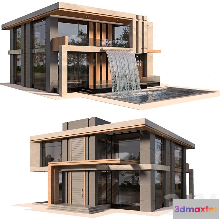 1556449 - Modern Villa with pool 3D Max