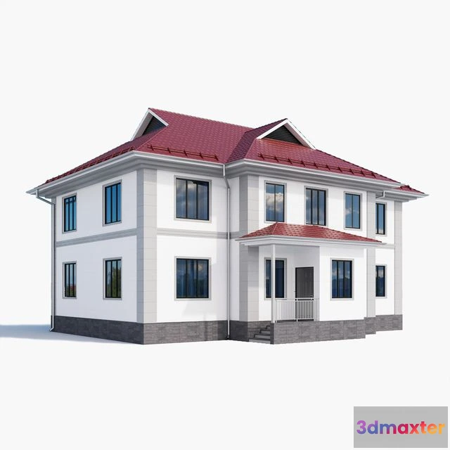 1560494 - Cottage with red roof 3D Max